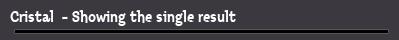 Cristal  - Showing the single result