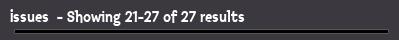 Issues  - Showing 21-27 of 27 results