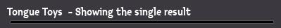 Tongue Toys  - Showing the single result