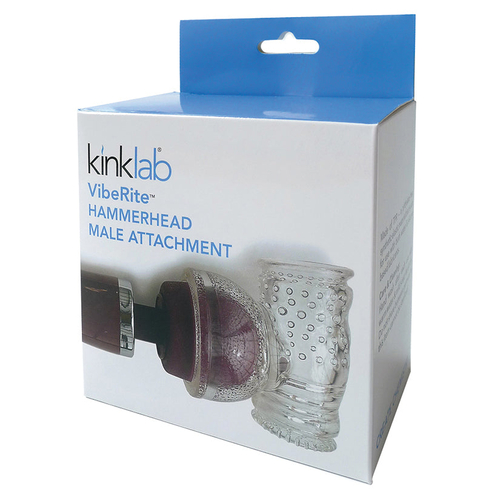 Kinklab VibeRite Hammerhead Male Attachment-Clear - $31.5